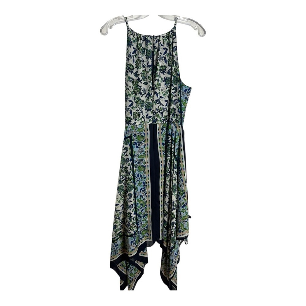 Laura A Floral High Low Dress in Green and White - Size 14 - Picture 5 of 6